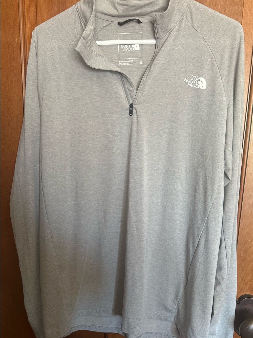 The North Face Light Gray Heather Quarter-Zip Pullover